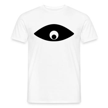Eye watching you - Men's T-Shirt - white - Front - AI Model Male 178 dark (178cm)