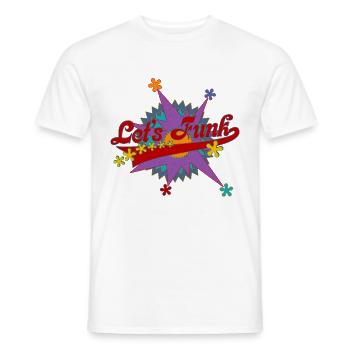 LET'S FUNK - funky music - Men's T-Shirt - white - Front - AI Model Male 178 dark (178cm)