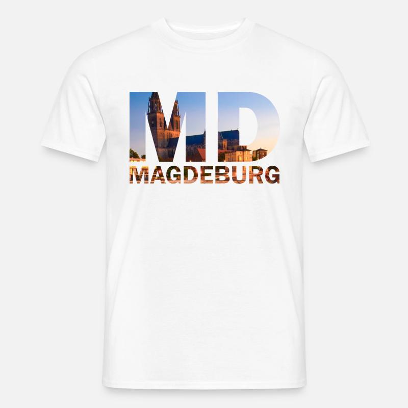 Magdeburg Heimat Dom - Männer T-Shirt - Weiß