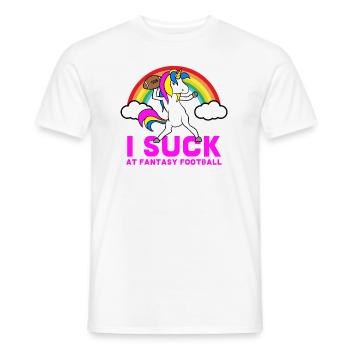 I suck at Fantasy football loser shirt - Männer T-Shirt - Weiß - Vorne - AI Model Male 178 dark (178cm)