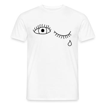 happy&cry - Männer T-Shirt - Weiß - Vorne - AI Model Male 178 dark (178cm)