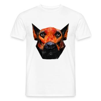Dog portrait watercolor painting #dog - Men's T-Shirt - white - Front - AI Model Male 178 dark (178cm)