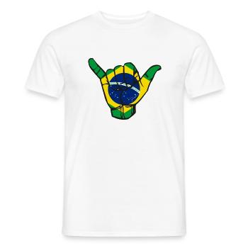 Hangloose, Brazilian Jiu-Jitsu, BJJ Shirt - T-shirt homme - blanc - Devant - AI Model Male 178 dark (178cm)