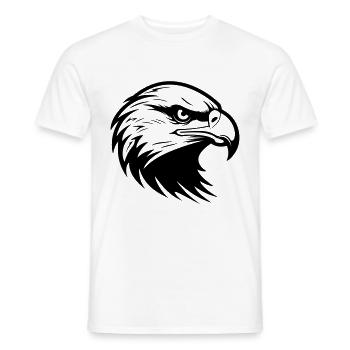 Adler Kopf Silhouette - Männer T-Shirt - Weiß - Vorne - AI Model Male 178 dark (178cm)