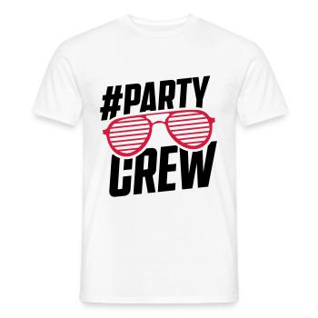 lunettes de soleil party crew - T-shirt homme - blanc - Devant - AI Model Male 178 dark (178cm)