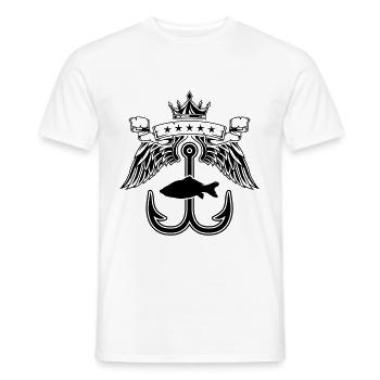 angelhaken symbole logo - T-shirt homme - blanc - Devant - AI Model Male 178 dark (178cm)
