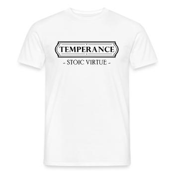 Stoic Virtue Temperance Stoizismus Stoiker Stoa - Männer T-Shirt - Weiß - Vorne - AI Model Male 178 dark (178cm)