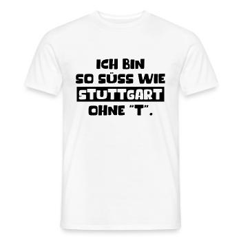 Ich Bin So Süss Wie Stuttgart Ohne T Schwabe Fun - Männer T-Shirt - Weiß - Vorne - AI Model Male 178 dark (178cm)