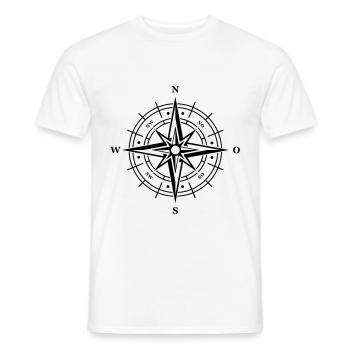 symbole de la boussole - T-shirt homme - blanc - Devant - AI Model Male 178 dark (178cm)