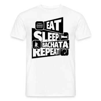 Bachata funny saying dance - Men's T-Shirt - white - Front - AI Model Male 178 dark (178cm)