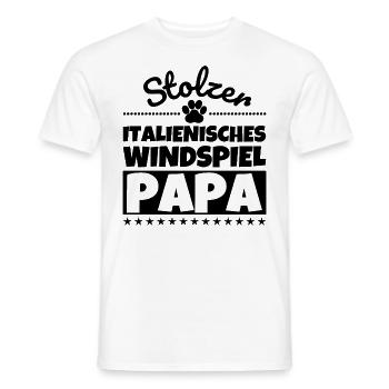 Italienisches Windspiel lustig Herrchen Hund - Männer T-Shirt - Weiß - Vorne - AI Model Male 178 dark (178cm)