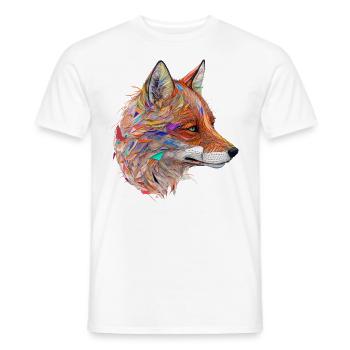 Renard Renard Motif Animaux Cadeau Art Animal Motif - T-shirt homme - blanc - Devant - AI Model Male 178 dark (178cm)