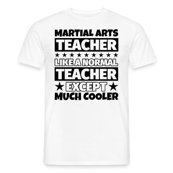 Martial Arts Lehrer Geschenk - Männer T-Shirt - Weiß - Vorne - AI Model Male 178 dark (178cm)