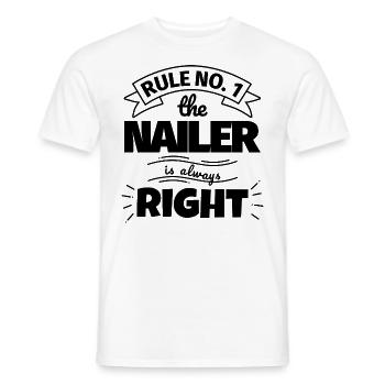 NAILER funny gift - Men's T-Shirt - white - Front - AI Model Male 178 dark (178cm)