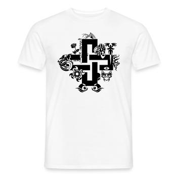 Cross Tattoo 3 - T-shirt homme - blanc - Devant - AI Model Male 178 dark (178cm)
