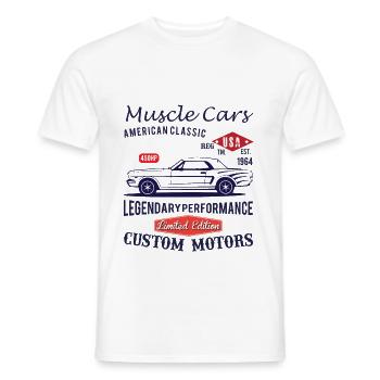usa classic cars cooles geschenkidee - Männer T-Shirt - Weiß - Vorne - AI Model Male 178 dark (178cm)