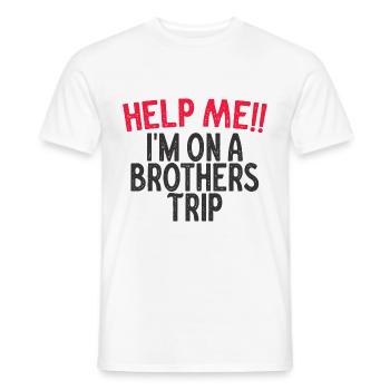 Frères et sœurs, je suis sur le chemin d’un frère - T-shirt homme - blanc - Devant - AI Model Male 178 dark (178cm)