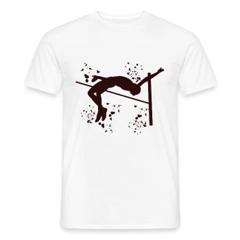 Saut en hauteur Aquarelle Saut en hauteur - T-shirt homme - blanc - Devant - AI Model Male 178 dark (178cm)