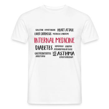 internal medicine - Men's T-Shirt - white - Front - AI Model Male 178 dark (178cm)