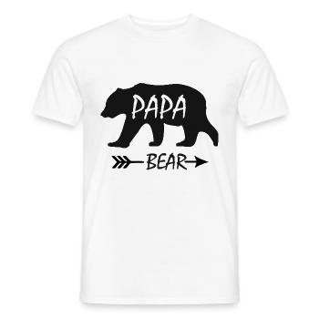 Papa Shirts / Papa Bär / Papa Sprüche / Papa Bear - Männer T-Shirt - Weiß - Vorne - AI Model Male 178 dark (178cm)