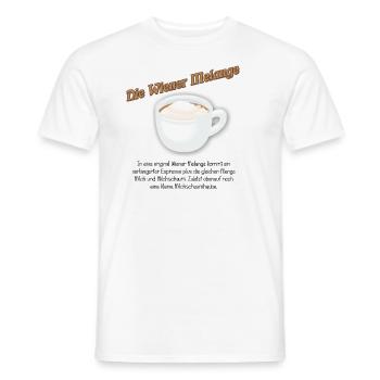 die Wiener Melange - Männer T-Shirt - Weiß - Vorne - AI Model Male 178 dark (178cm)