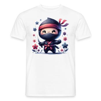 Ninja - Men's T-Shirt - white - Front - AI Model Male 178 dark (178cm)