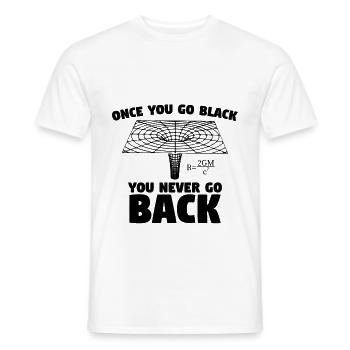 Schwarzes Loch Black Hole Planeten Weltall Physik - Männer T-Shirt - Weiß - Vorne - AI Model Male 178 dark (178cm)