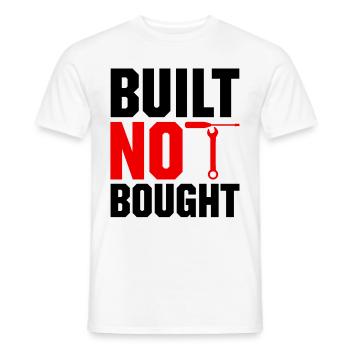 Built Not Bought Car Mechanic Automobile Repair Ca - Men's T-Shirt - white - Front - AI Model Male 178 dark (178cm)