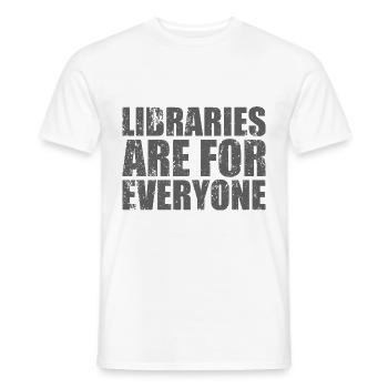 Libraries are for everyone Read - Men's T-Shirt - white - Front - AI Model Male 178 dark (178cm)