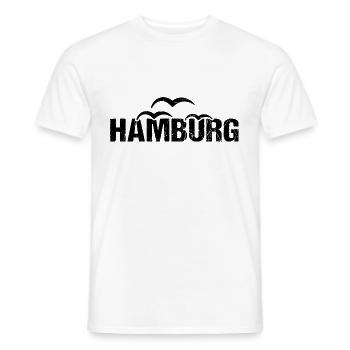Hamburg Hanseatic City Northern Germany - Men's T-Shirt - white - Front - AI Model Male 178 dark (178cm)