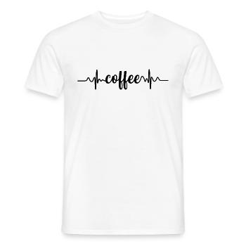 Coffee Herzschlag EKG für Kaffeeliebhaber - Männer T-Shirt - Weiß - Vorne - AI Model Male 178 dark (178cm)