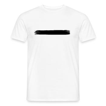 Black brush stroke painter strokes paint color - Men's T-Shirt - white - Front - AI Model Male 178 dark (178cm)