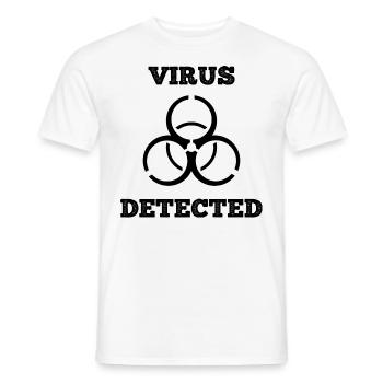 virus de danger biologique détecté - T-shirt homme - blanc - Devant - AI Model Male 178 dark (178cm)