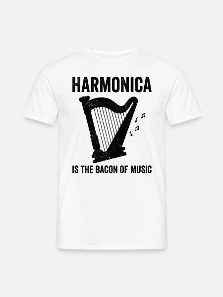 Harfenspieler Harfenist - Männer T-Shirt - Weiß