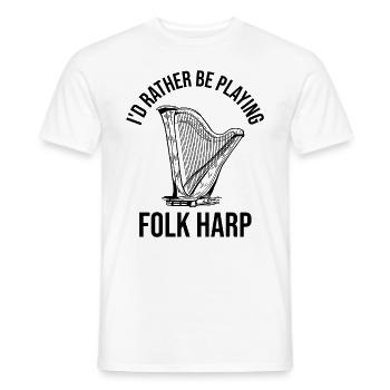 Harfenspieler Harfenist - Männer T-Shirt - Weiß - Vorne - AI Model Male 178 dark (178cm)