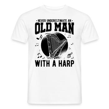 Harfenspieler Harfenist - Männer T-Shirt - Weiß - Vorne - AI Model Male 178 dark (178cm)