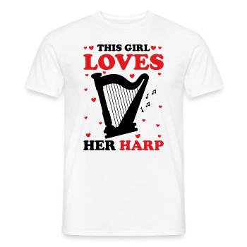 Harfenspieler Harfenist - Männer T-Shirt - Weiß - Vorne - AI Model Male 178 dark (178cm)