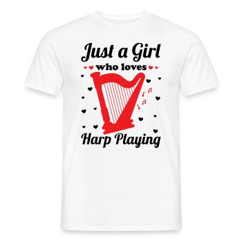 Harfenspieler Harfenist - Männer T-Shirt - Weiß - Vorne - AI Model Male 178 dark (178cm)
