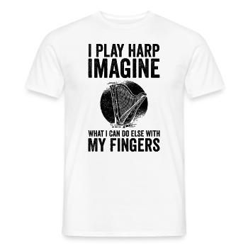 Harfenspieler Harfenist - Männer T-Shirt - Weiß - Vorne - AI Model Male 178 dark (178cm)