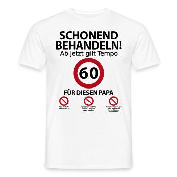 60 Geburtstag Papa Vater Geburtstagsgeschenk - Männer T-Shirt - Weiß - Vorne - AI Model Male 178 dark (178cm)
