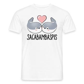Fish Meme Couple - Men's T-Shirt - white - Front - AI Model Male 178 dark (178cm)