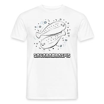 Fish Meme Couple - Men's T-Shirt - white - Front - AI Model Male 178 dark (178cm)