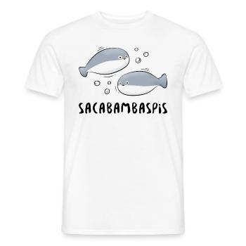Fish Meme Couple - Men's T-Shirt - white - Front - AI Model Male 178 dark (178cm)