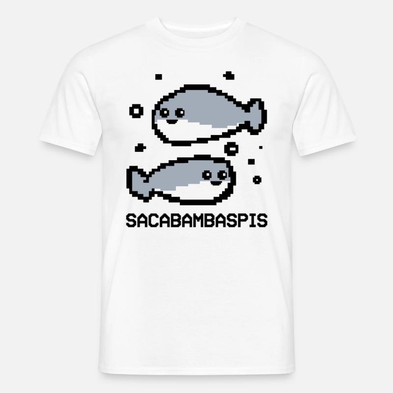 Fisch Meme Pixel Paar - Männer T-Shirt - Weiß