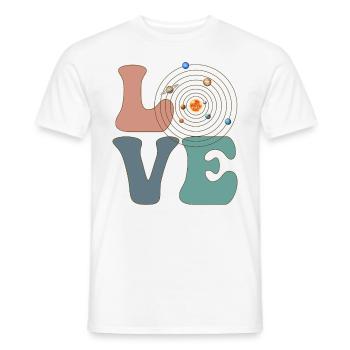 LIEBE Sonnensystem Astrologie Planeten - Männer T-Shirt - Weiß - Vorne - AI Model Male 178 dark (178cm)