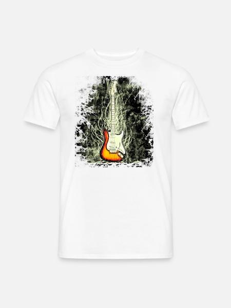 guitar - Men's T-Shirt - white