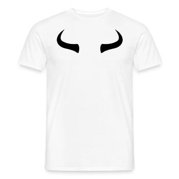 Bull Horns black - Männer T-Shirt - Weiß - Vorne - AI Model Male 178 dark (178cm)