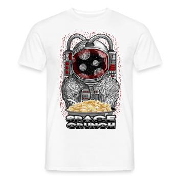 Space crunch astronaut - Men's T-Shirt - white - Front - AI Model Male 178 dark (178cm)