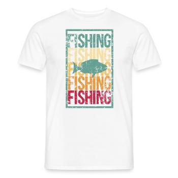 Fishing fishing fishing gift - Men's T-Shirt - white - Front - AI Model Male 178 dark (178cm)