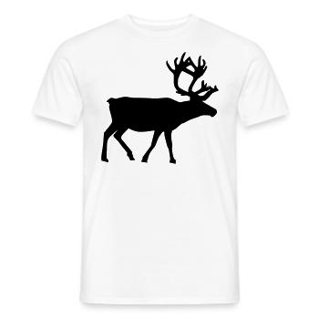 Rentier [black] - Männer T-Shirt - Weiß - Vorne - AI Model Male 178 dark (178cm)
